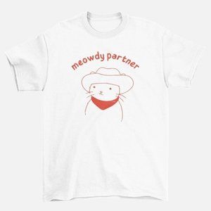 Meowdy Partner Tshirt Cat Lover Shirt Funny Meme Shirt Cowboy Cat Shirt